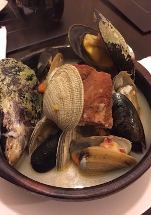 Una foto de Sopa de mariscos tipo cocimiento