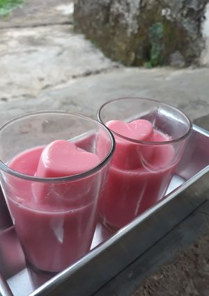 Foto resep Silky pudding strawberry Cocopandan