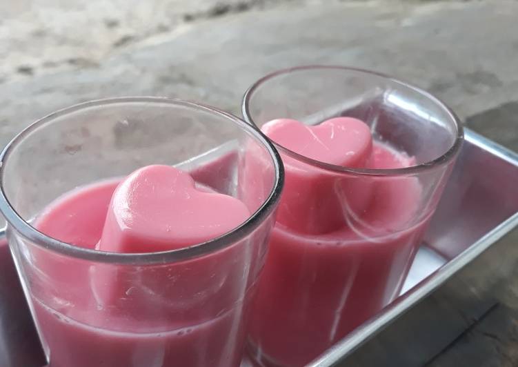 Bumbu Silky pudding strawberry Cocopandan | Cara Membuat Silky pudding strawberry Cocopandan Yang Sempurna