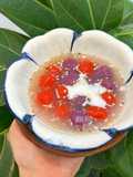 Two-Color Che Lũm Chũm (Vietnamese Glutinous Rice Balls in Ginger Syrup, No Filling)