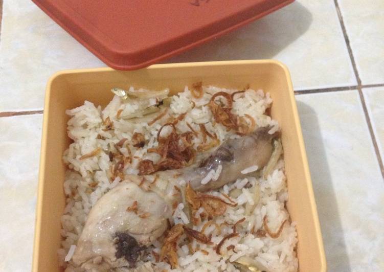 Nasi Ayam Ikan Teri (Bekal Anak)