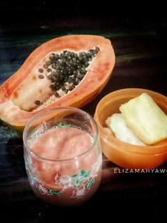 Foto resep Smoothies papaya mix tape singkong