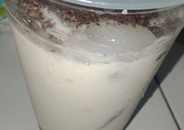 Resep Oreo milk isian boba yang Bikin Ngiler