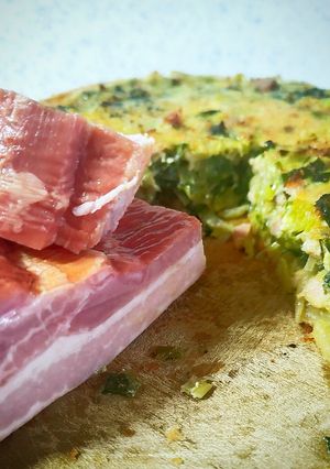 Una foto de 22/6📅🥓Tarta de puerro y PANCETA 🥓