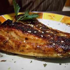 A picture of Grilled Gindara Cod with Miso Sauce (Gindara panggang dengan sau.