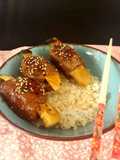 Tteokgalbi de ternera y cerdo típica coreana