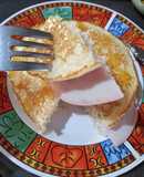 Hot cakes con jamón y miel 🍯🧇