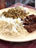 🤩 Lentejas, arroz y carne