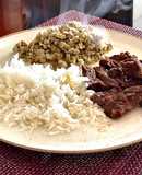 🤩 Lentejas, arroz y carne