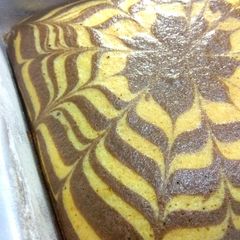A picture of Eggless Zebra Cake (Eggless Cake Recipe).
