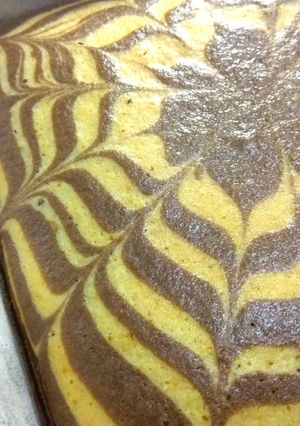 A picture of Eggless Zebra Cake (Eggless Cake Recipe).