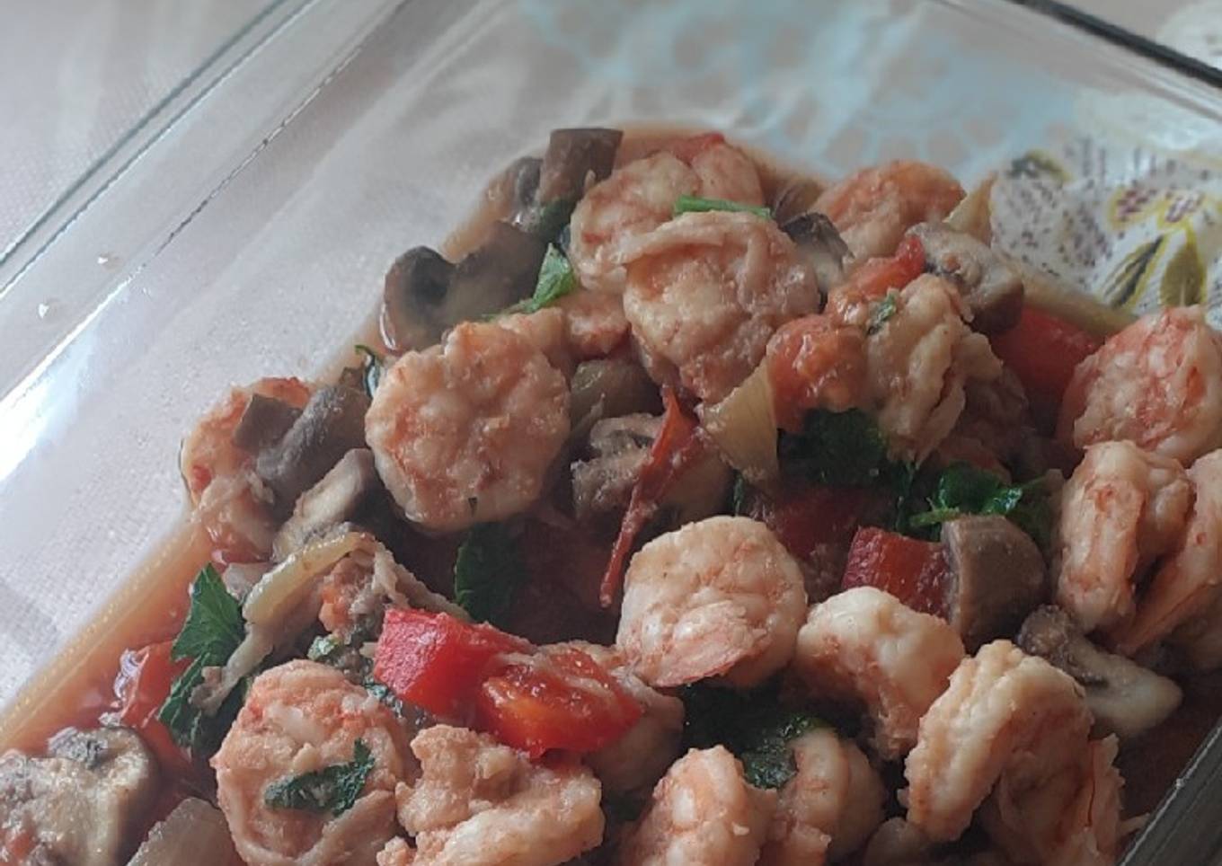 Udang saus teriyaki