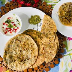 A picture of Cheese paratha for breakfast or brunch,healthy and delicious,and easy.