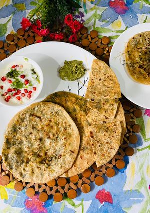 A picture of Cheese paratha for breakfast or brunch,healthy and delicious,and easy.