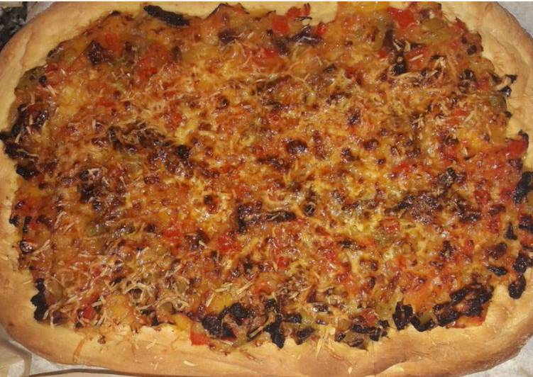 Pizza vegetal algo original