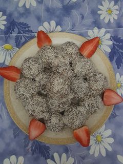 صورة لوصفة كرات الكيك بالشوكولاتة