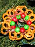 Holiday Season Chocolate Pretzel Wreaths
