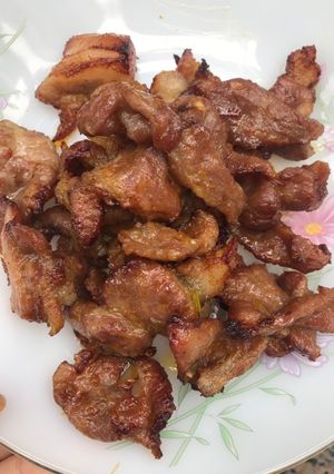 Hình của món Thịt Nướng bằng nồi chiên không dầu.