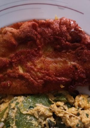 Una foto de Milanesa de pescado a la marinera
