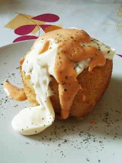 Una foto de Bomba de patata y carne picada