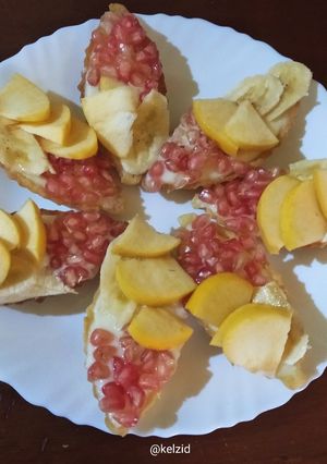Une photo de Mini tartelettes aux fruits (grenade, pomme et banane 🍌)
