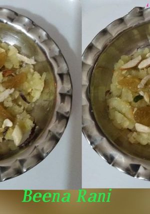 आलू का फलाहारी हलवा (aloo ka falahari halwa recipe in Hindi) रेसिपी मुख्य फोटो