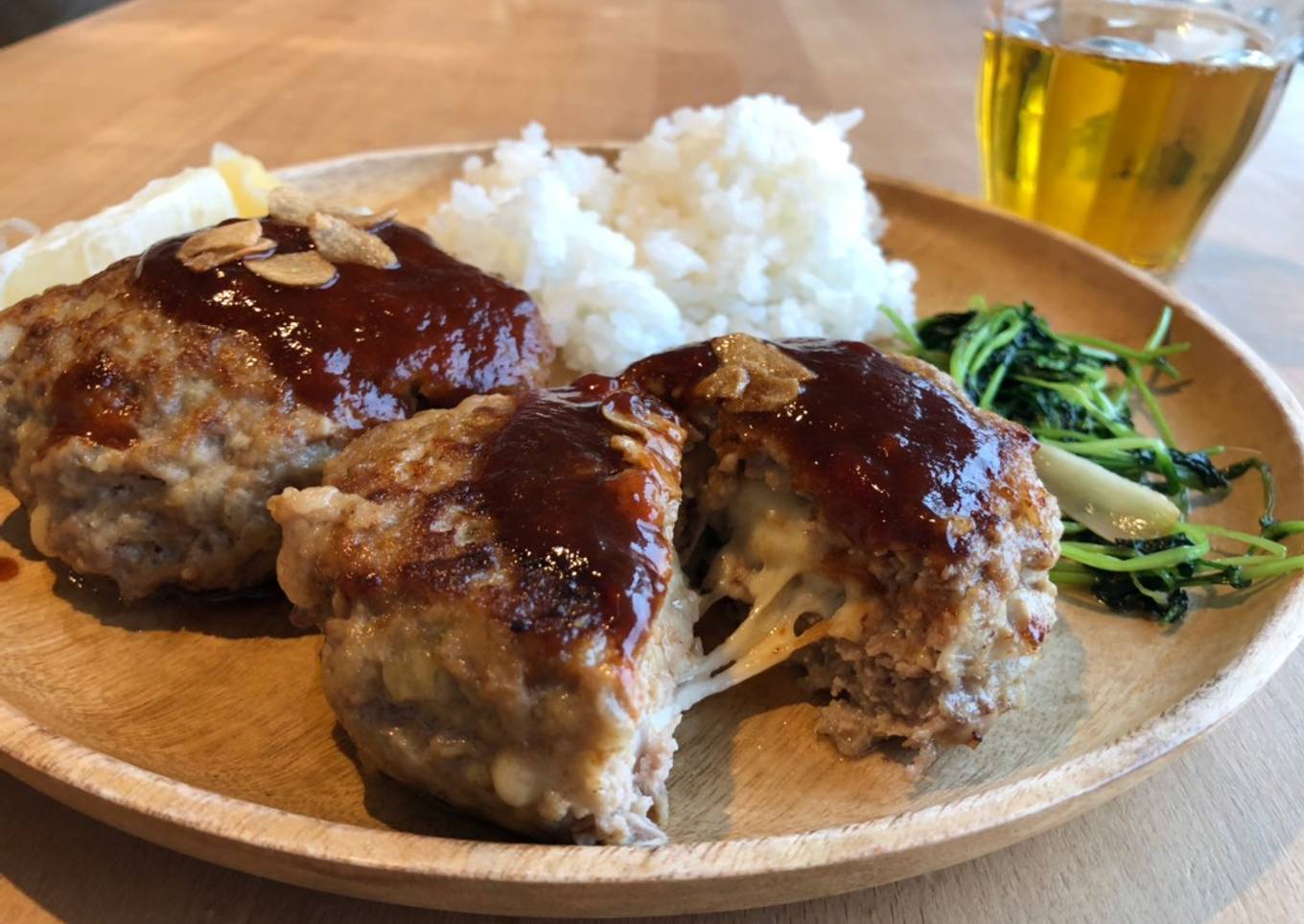 Cheese in Hamburg Steak