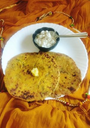 A picture of Healthy Green Grams paratha/moong paratha 😋.