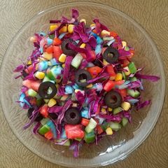 Rainbow salad A picture of Rainbow salad.