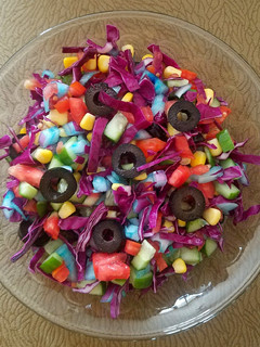 A picture of Rainbow salad.