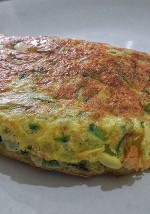 Una foto de Tortilla de zapallito con queso