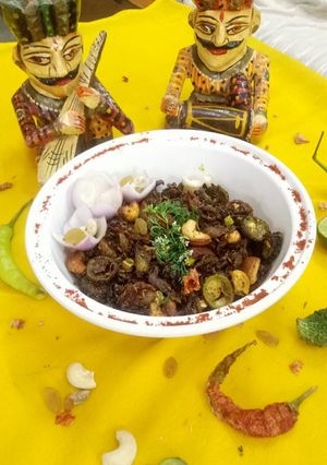 A picture of Kaju Karela.