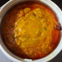 A picture of Dhaba style dal tadka.