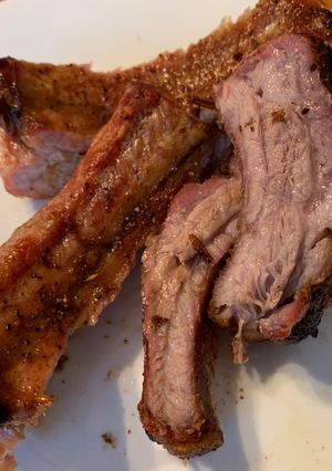 A picture of Dry Rub Ribs On The Grill.