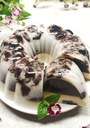 Foto resep Puding oreo lapis coklat