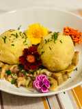 Kartoffelknödel (gefüllt mit Champignons)
