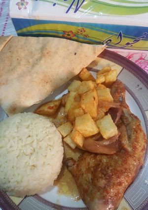 صورة لوصفة دجاج مع رز أبيض