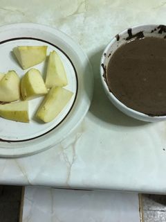 Una foto de Fondué de manzana