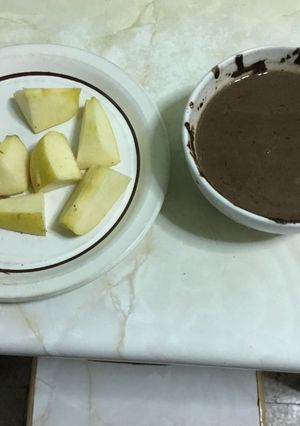 Una foto de Fondué de manzana