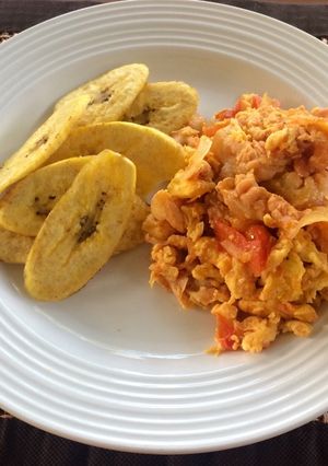 Una foto de Huevos Refritos con Tocino