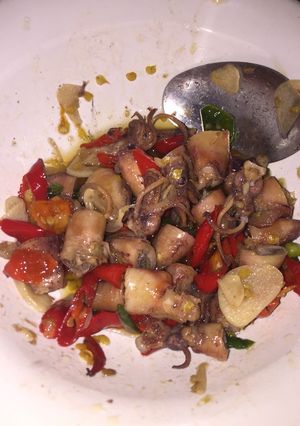 Foto resep Cumi goreng pedas