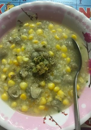 Hình của món Cháo Bắp chay.