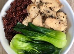 Hình của món Ức gà luộc + cải thìa: Giảm cân healthy + eatclean.