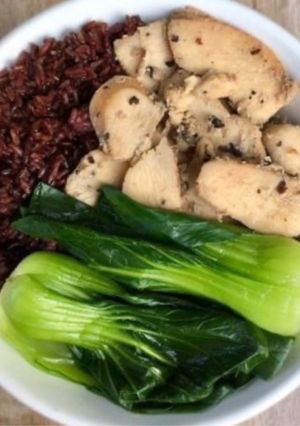 Hình của món Ức gà luộc + cải thìa: Giảm cân healthy + eatclean.