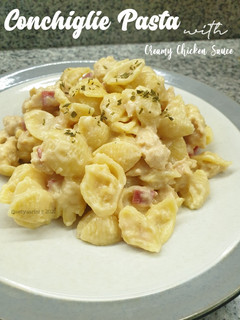 Foto resep Pasta with creamy chicken sauce