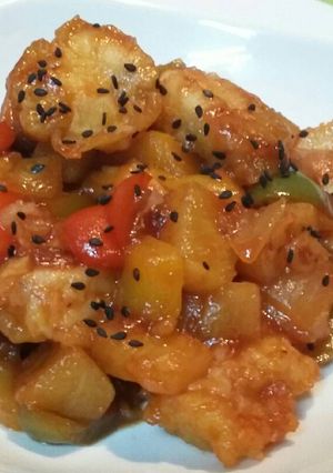 Foto principal de Pollo con salsa de fresas agridulce