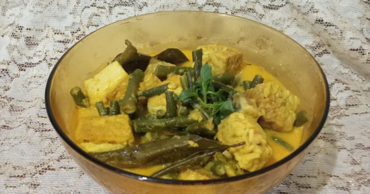 Lodeh Kacang Panjang tahu tempe