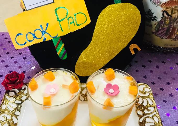 Mango 🥭 panna cotta(pudding)