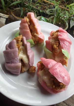 Foto resep Pao Flower isi Ayam Mozarella Melted