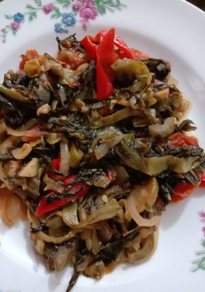 Foto resep Tumis sawi asin